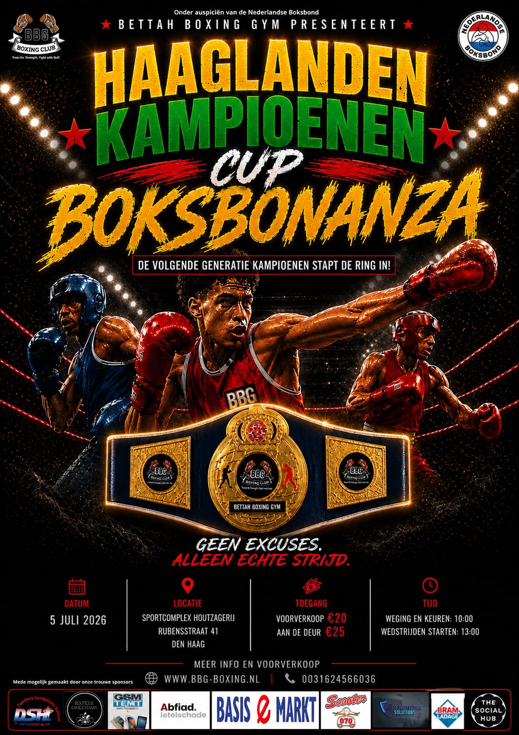 Poster Haaglanden Kampioenen Cup Boksbonanza
